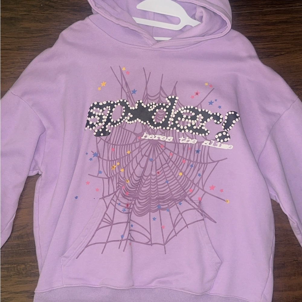 Purple açaí Spider Graphic Hoodie